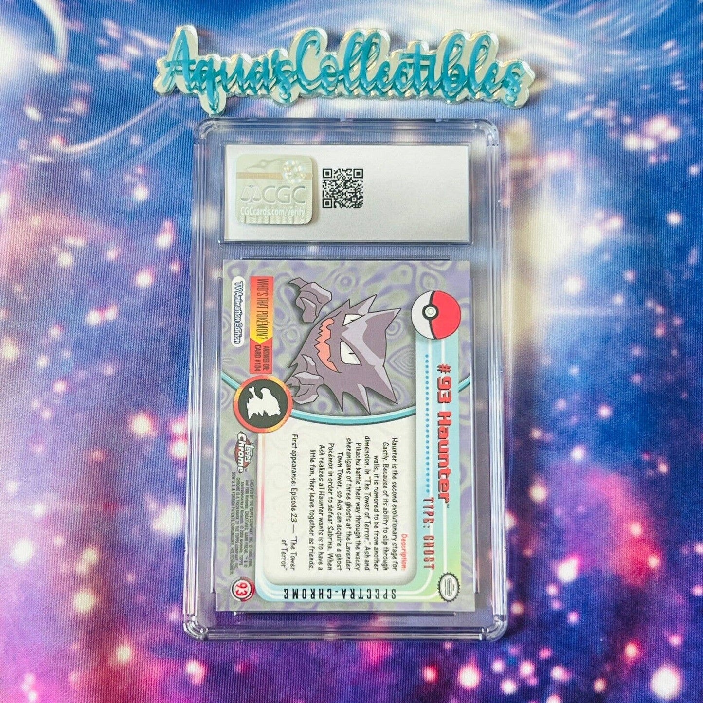 CGC 9 MINT Haunter Spectra #93 Pokemon 2000 Topps Chrome Holo Rare (PSA/BGS)