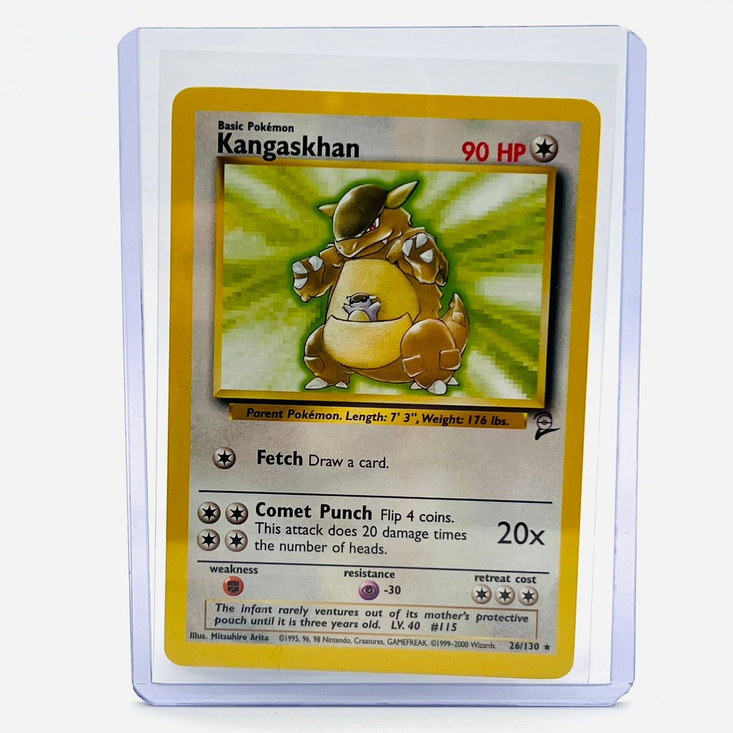 Pokémon Kangaskhan 26/130 Base Set 2 WOTC TCG Pokemon Non Holo Rare Card NM-MT