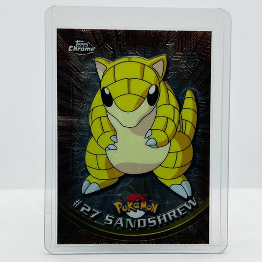 Pokémon Sandshrew #27 Pokemon 2000 Topps TV Animation Chrome Series 1 Holo Foil