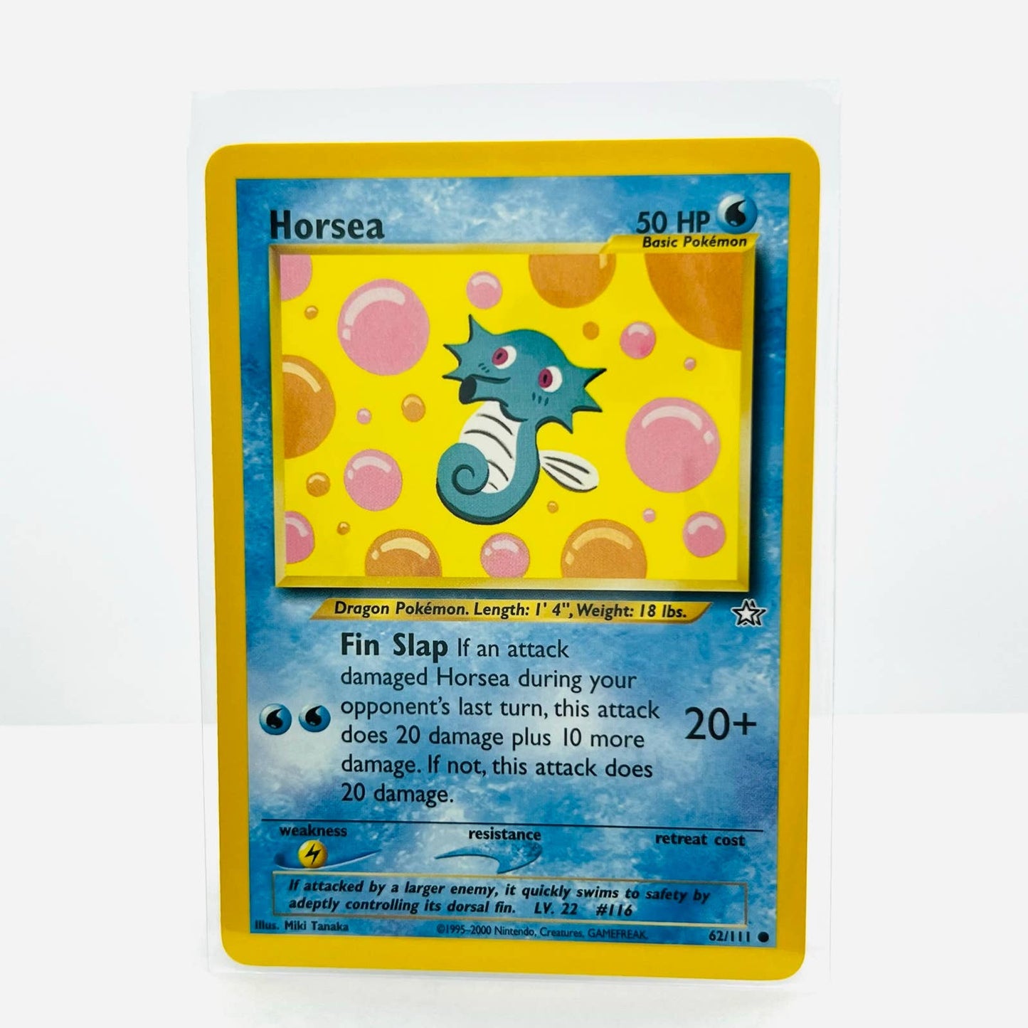 Pokémon Horsea 62/111 Neo Genesis Unlimited WOTC Pokemon Common Card NM-MT