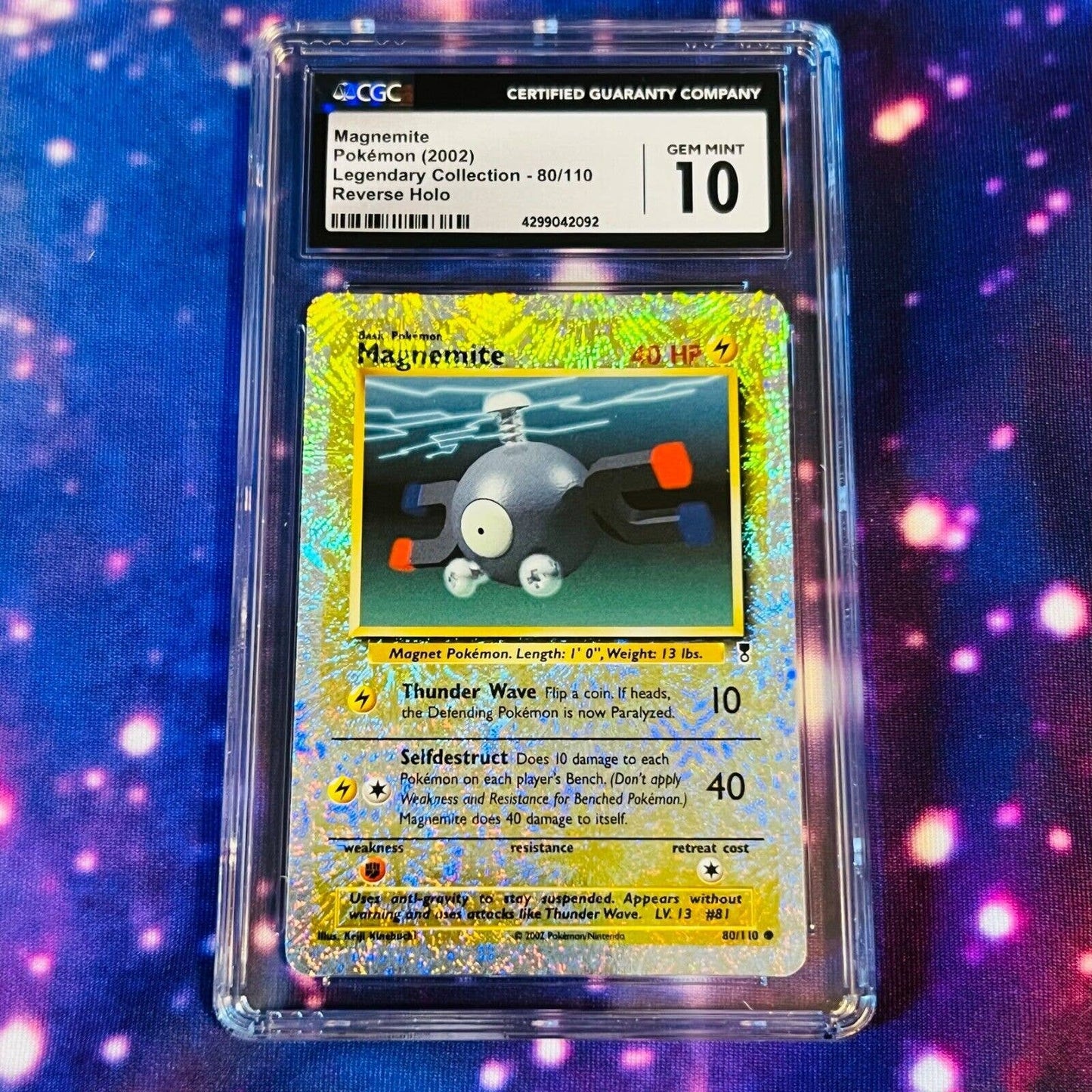 CGC 10 GEM MINT Magnemite 80/110 Pokémon Legendary Collection Reverse (PSA/BGS)