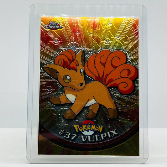 Pokémon Vulpix #37 Pokemon 2000 Topps TV Animation Chrome Series 1 Holo Foil