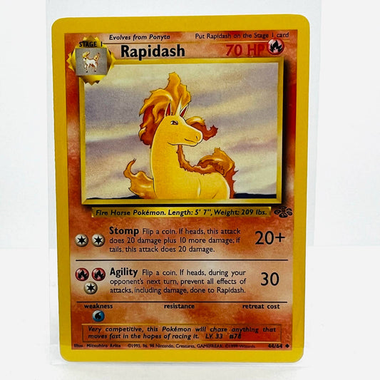 Pokémon Rapidash 44/64 Jungle Unlimited WOTC 1999 Pokemon Uncommon Card NM-MT