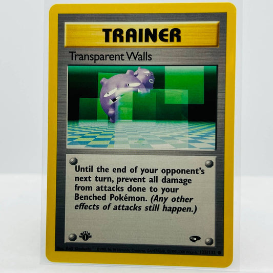 Pokémon Transparent Walls 1st Edition 123/132 Gym Challenge Common Card NM-MT