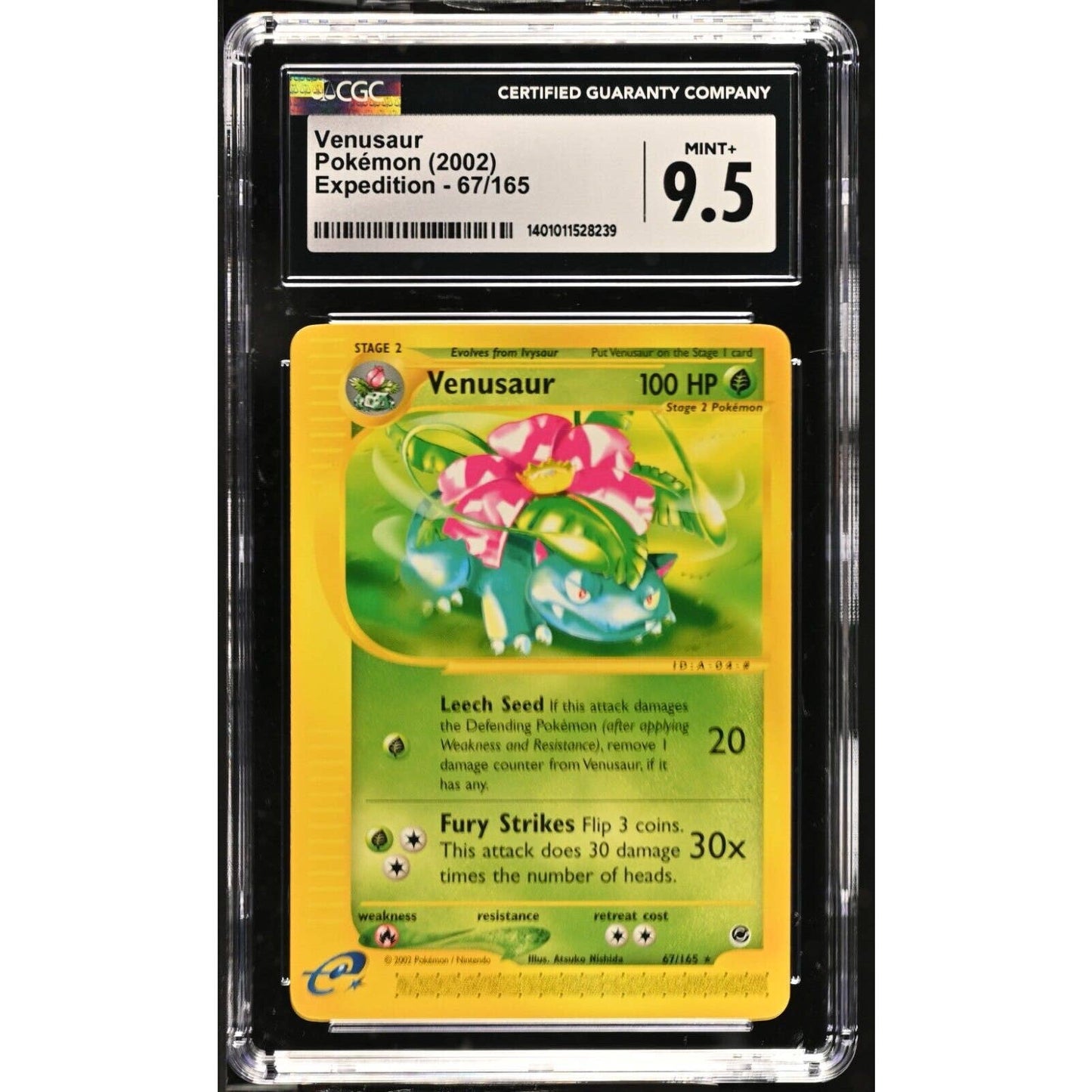 CGC 9.5 MINT+ Venusaur 67/165 Pokémon Expedition 2002 Non Holo (PSA/BGS)