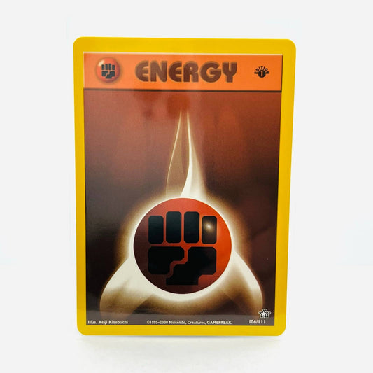 Pokémon Fighting Energy 1st Edition 103/111 Neo Genesis WOTC Trainer Card NM-MT