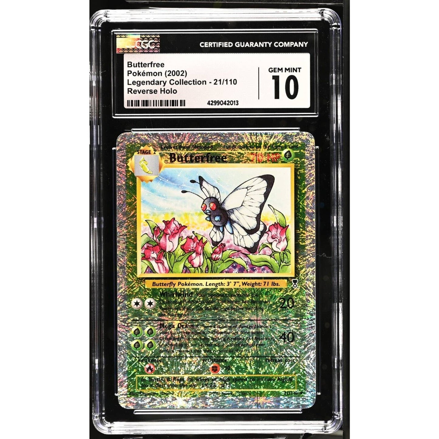 CGC 10 GEM MINT Butterfree 21/110 Pokémon Legendary Collection Reverse (PSA/BGS)