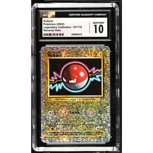 CGC 10 GEM MINT Voltorb 97/110 Pokémon Legendary Collection Reverse (PSA/BGS)