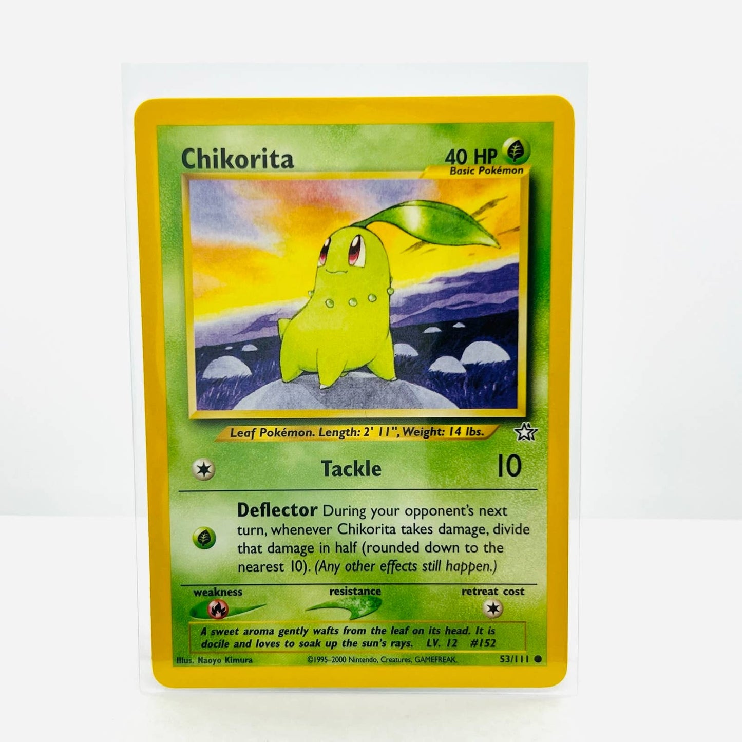 Pokémon Chikorita 53/111 Neo Genesis Unlimited WOTC Pokemon Common Card NM-MT