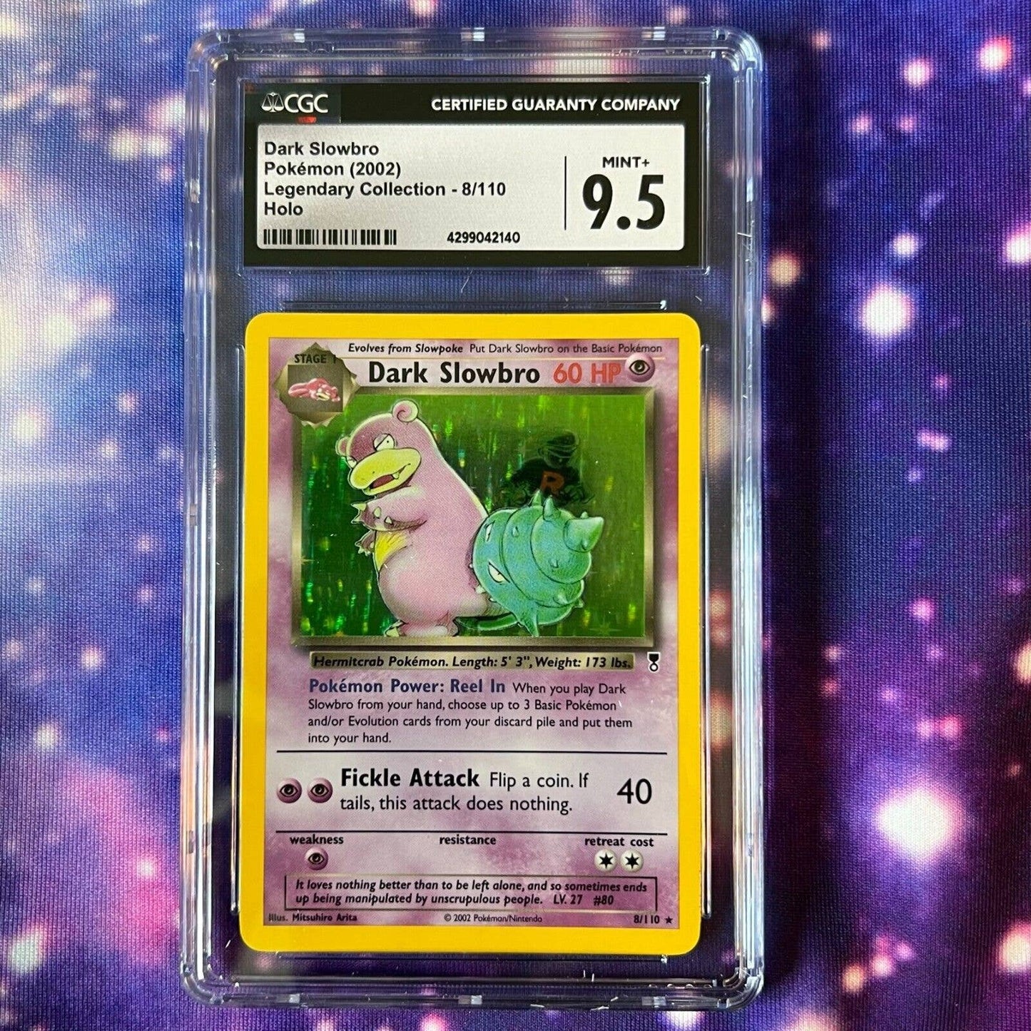 CGC 9.5 MINT+ Dark Slowbro 8/110 Legendary Collection Holo (PSA/BGS) Pop 1