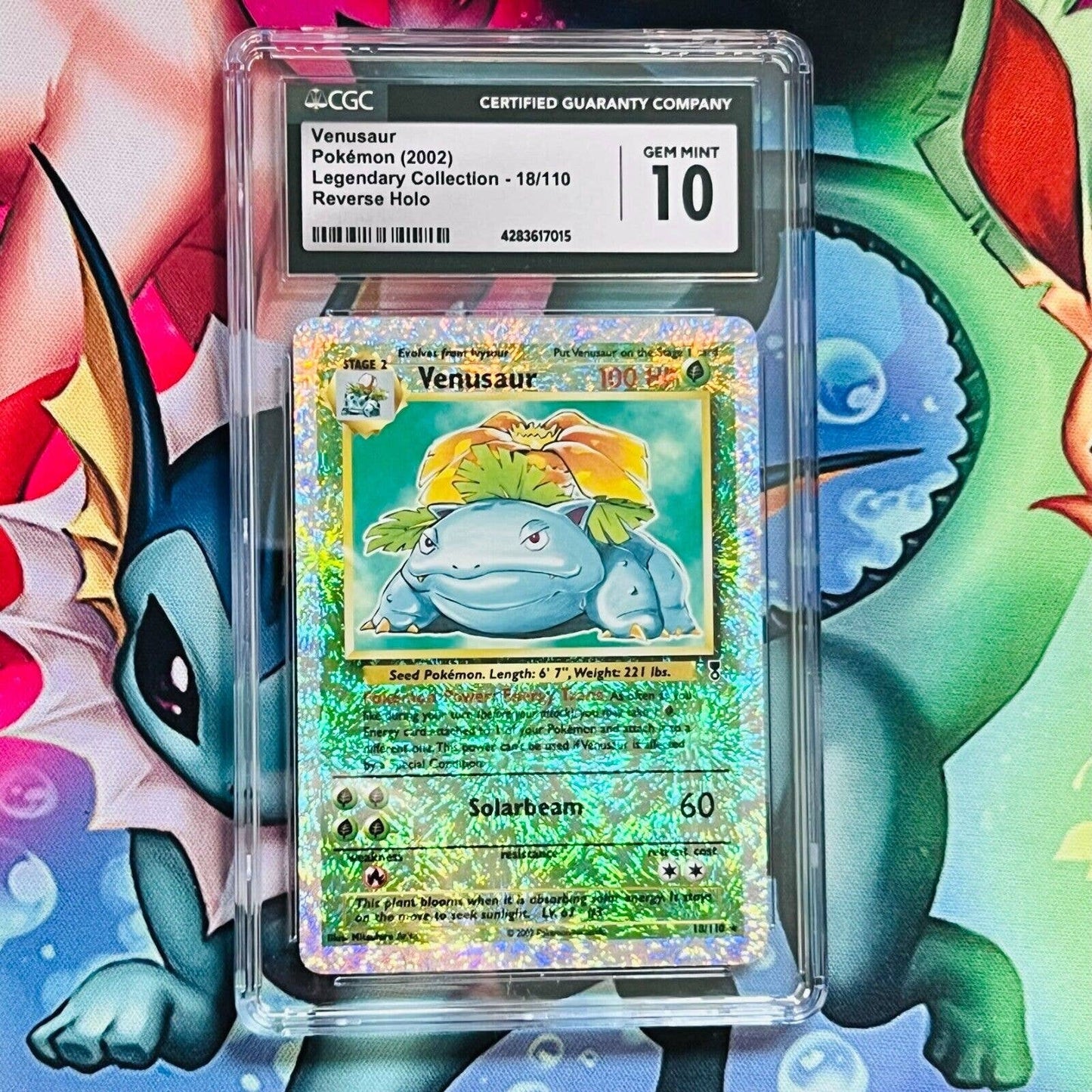 CGC 10 GEM MINT Pokémon Venusaur 18/110 Legendary Collection Reverse Holo