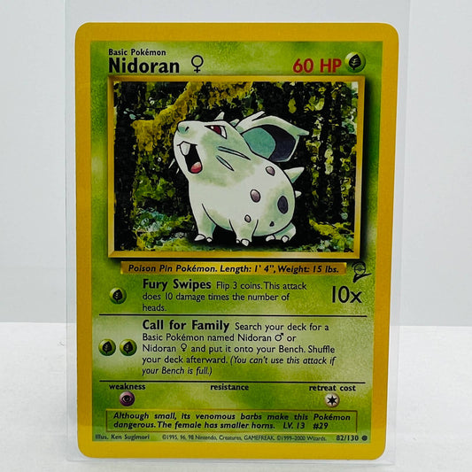 Pokémon Nidoran 82/130 Base Set 2 Pokemon 2000 WOTC Common Card NM-MT