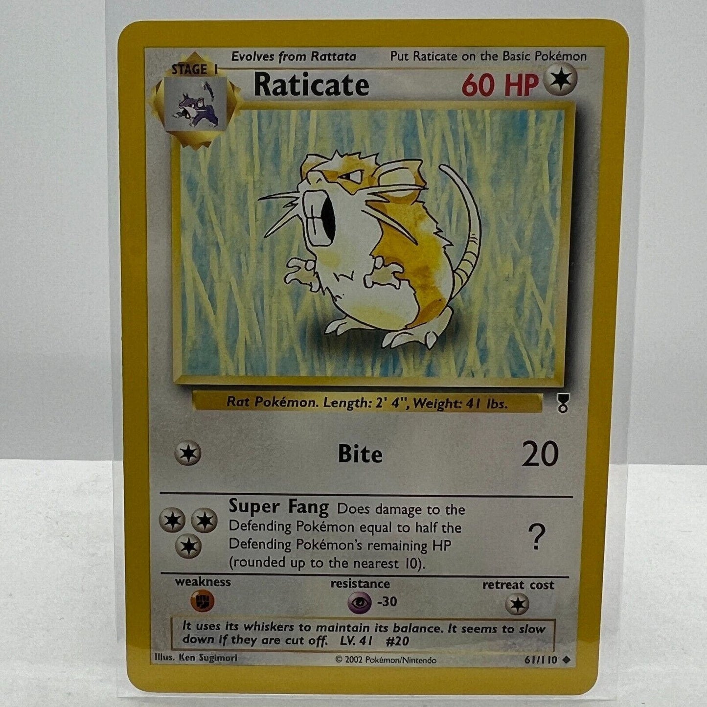 Pokémon Raticate 61/110 Pokemon 2000 Legendary Collection TCG Uncommon Card NM-M