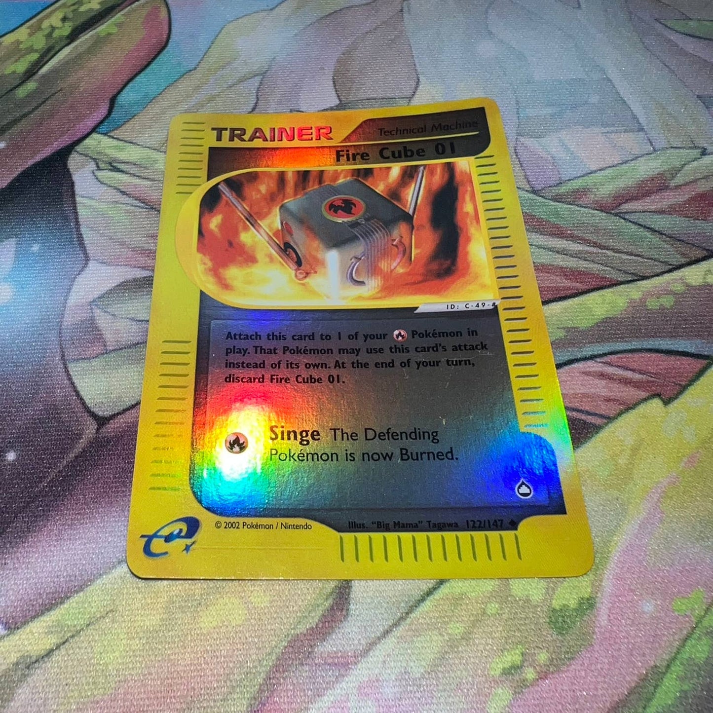 Pokémon Fire Cube 01 Trainer 122/147 Aquapolis Reverse Holo TCG Pokemon Card NM