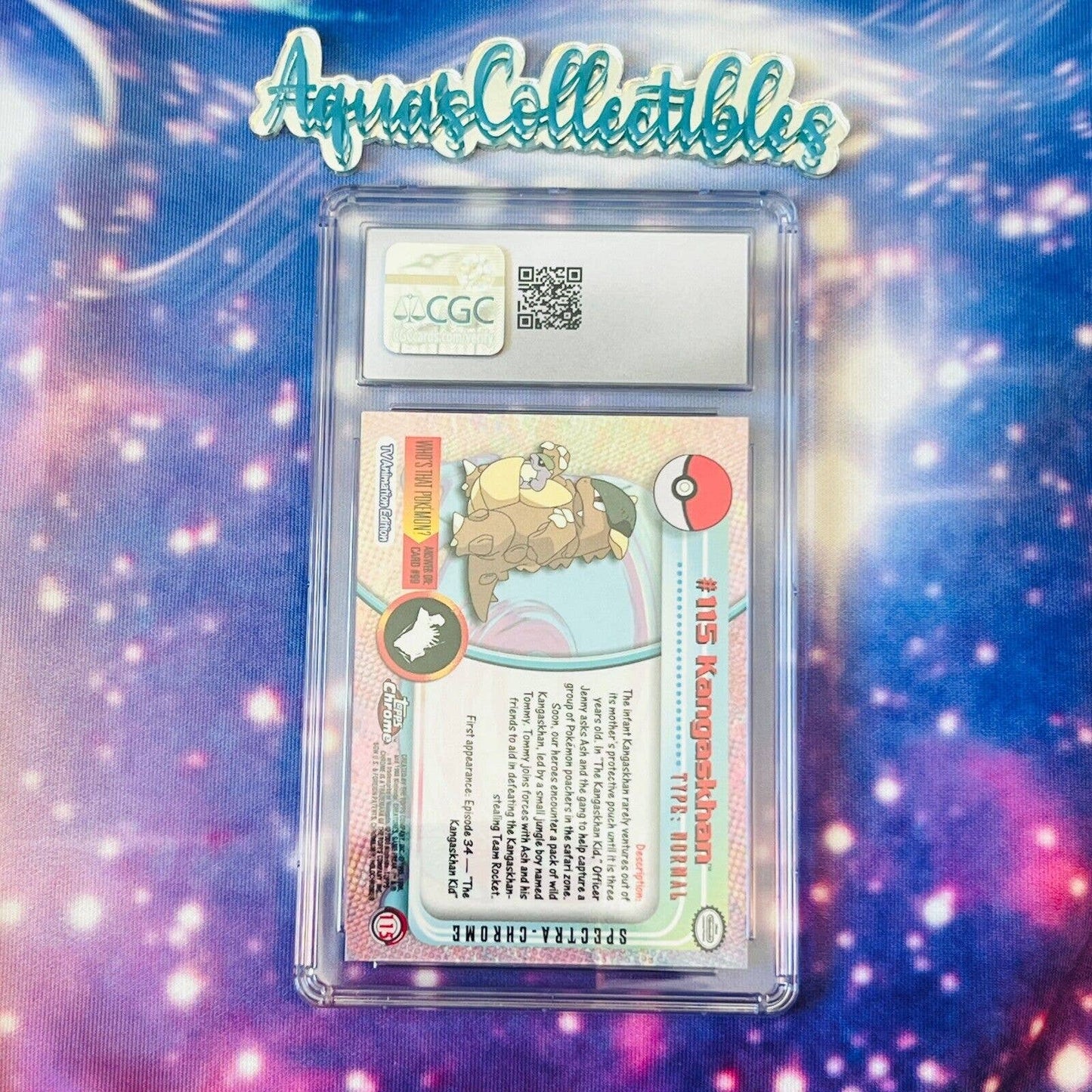 CGC 9 MINT Kangaskhan Spectra #115 Pokemon 2000 Topps Chrome Rare (PSA/BGS)