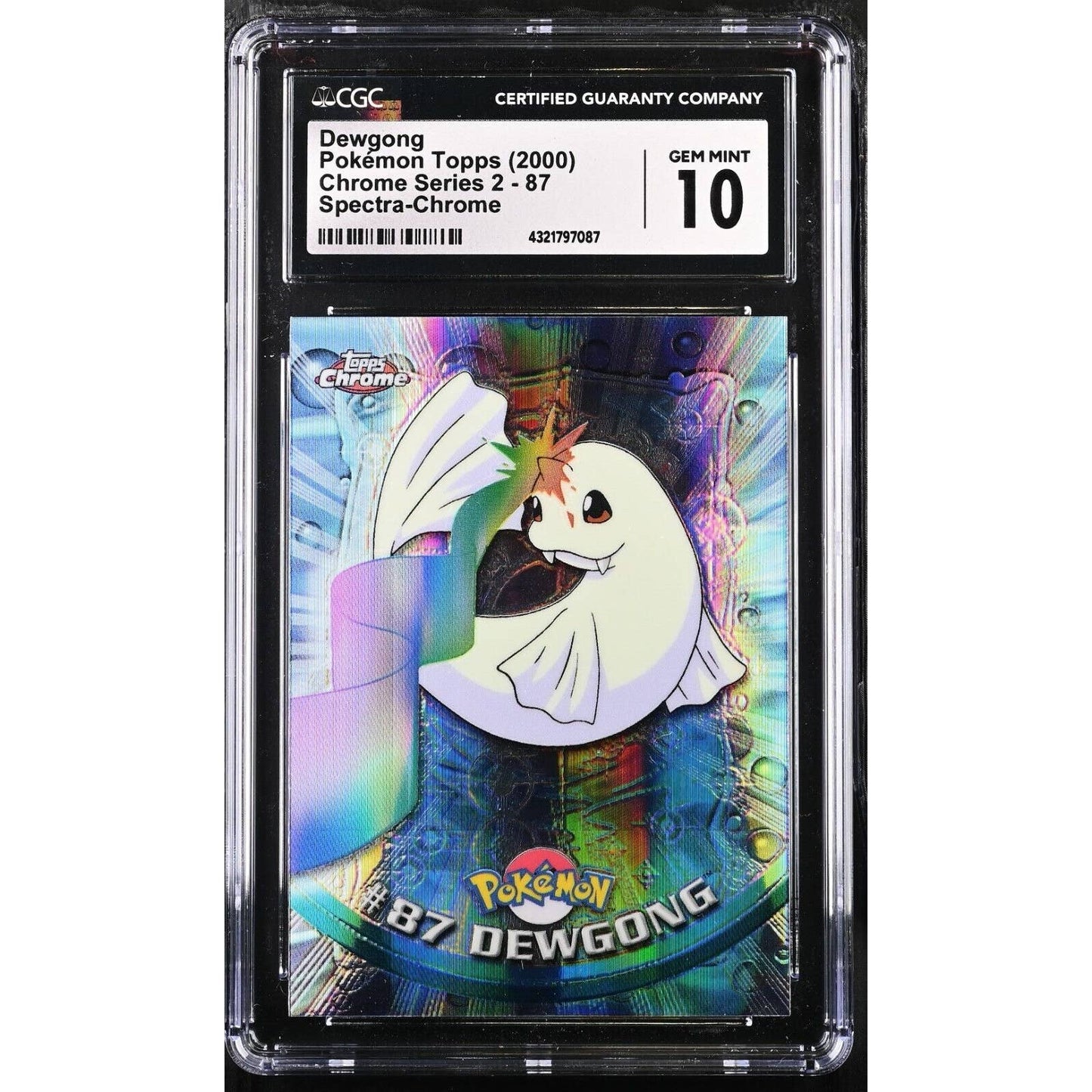 CGC 10 GEM MINT Dewgong Spectra #87 Pokemon 2000 Topps Chrome Rare (PSA/BGS)