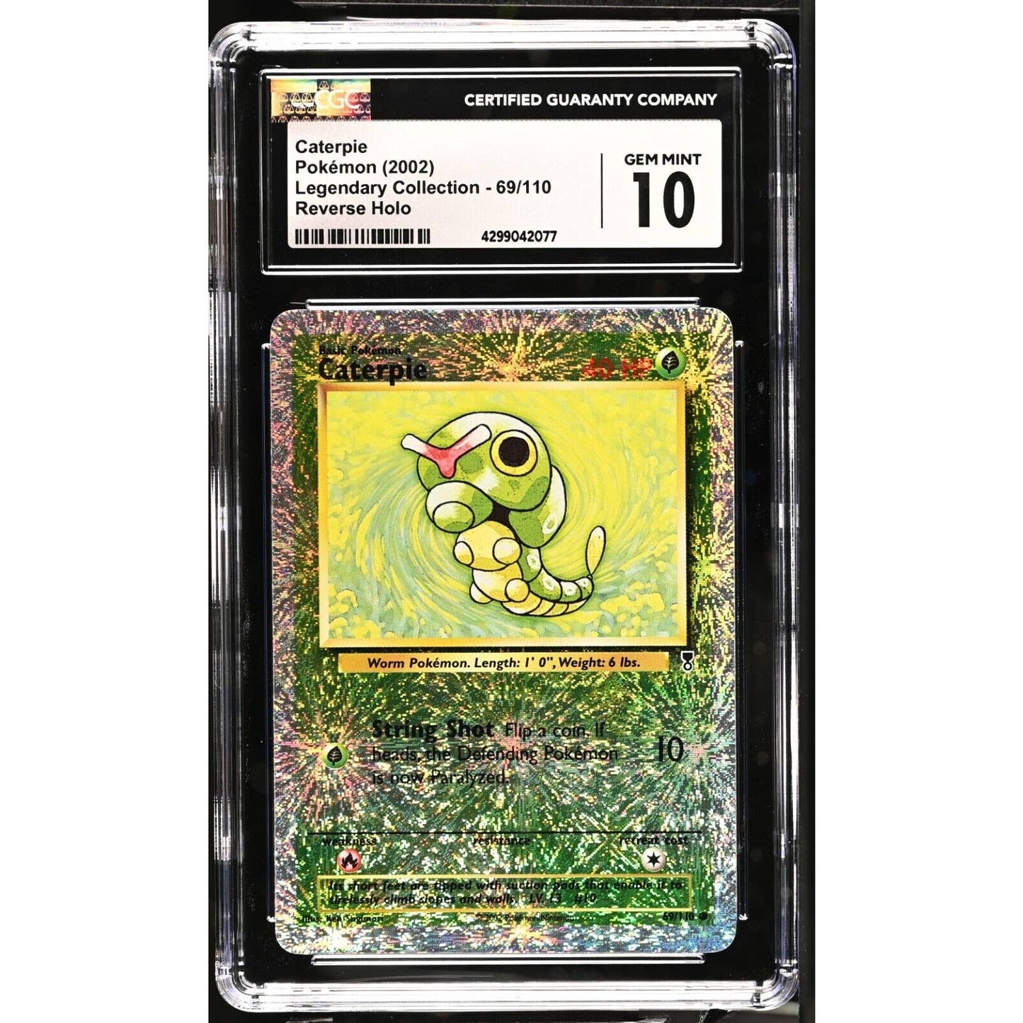 CGC 10 GEM MINT Caterpie 69/110 Pokémon Legendary Collection Reverse (PSA/BGS)