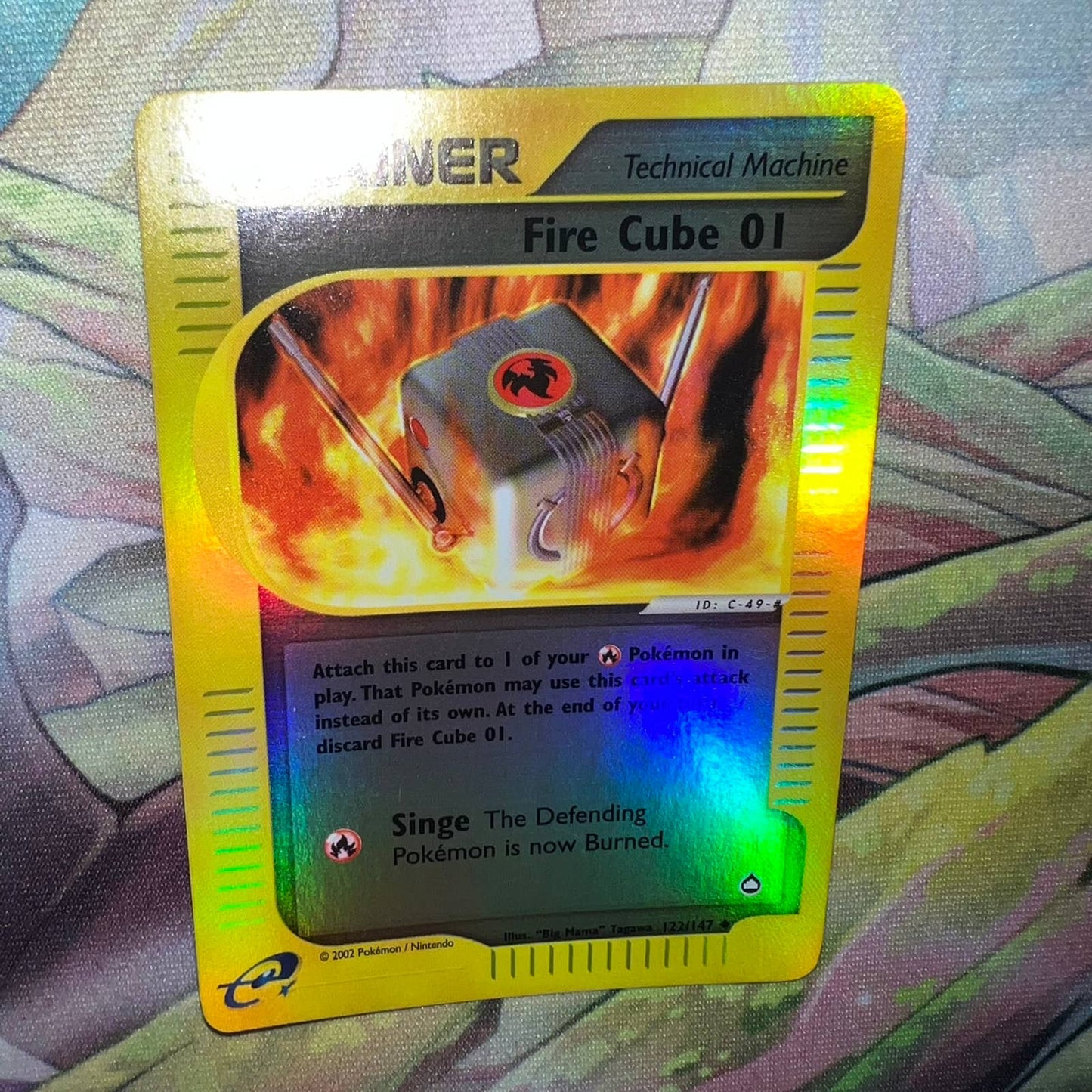 Pokémon Fire Cube 01 Trainer 122/147 Aquapolis Reverse Holo TCG Pokemon Card NM