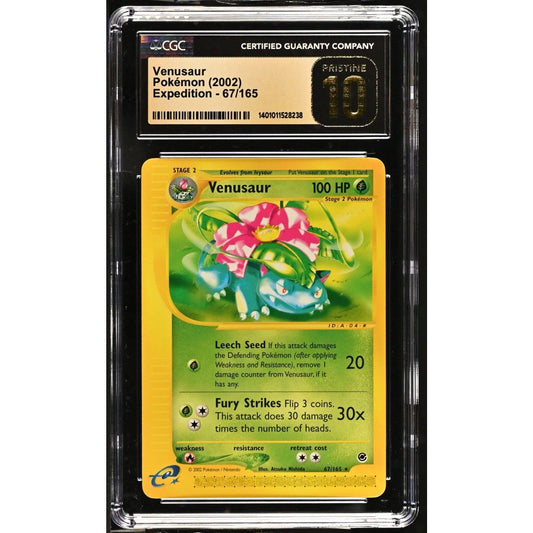 CGC 10 PRISTINE Venusaur 67/165 Pokémon Expedition 2002 (PSA/BGS) Gold Label