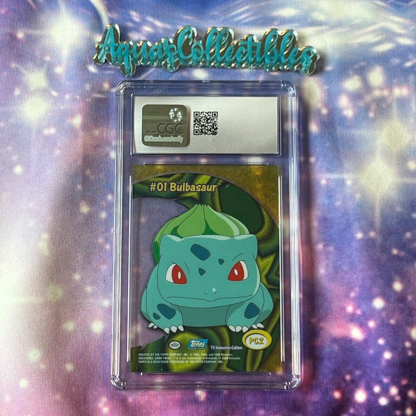 CGC 10 GEM MINT Bulbasaur #PC2 Pokemon 2000 Topps TV Clear Card (PSA/BGS)