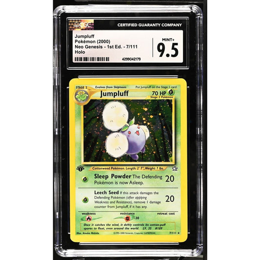 CGC 9.5 MINT+ Jumpluff 1st Edition 7/111 Pokémon Neo Genesis Holo Rare (PSA/BGS)