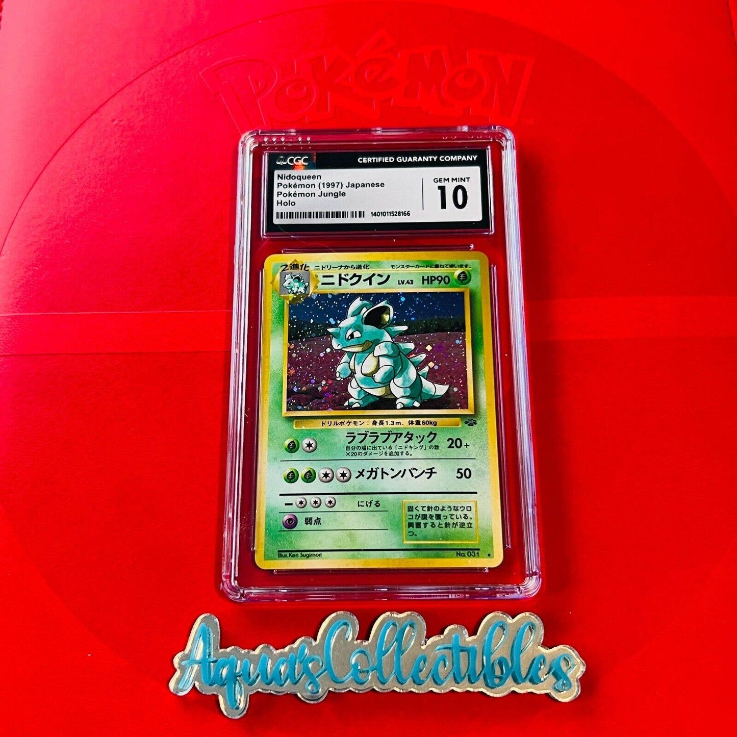 CGC 10 GEM MINT Nidoqueen 031 Japanese 1997 Pokemon Jungle Holo (PSA/BGS)