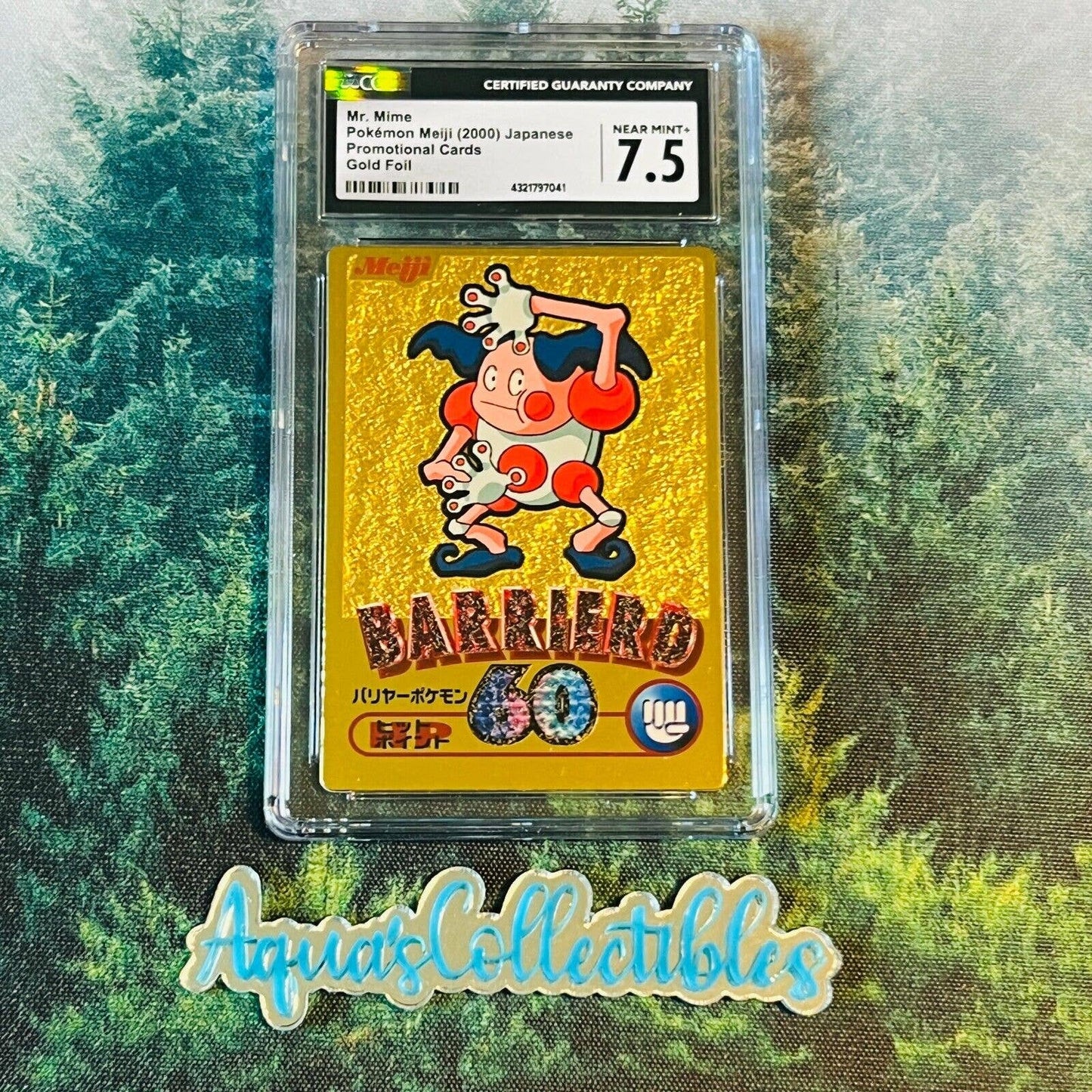 CGC 7.5 NEAR MINT+ Mr. Mime Barrierd Pokemon 2000 Japanese Meiji Promo (PSA/BGS)