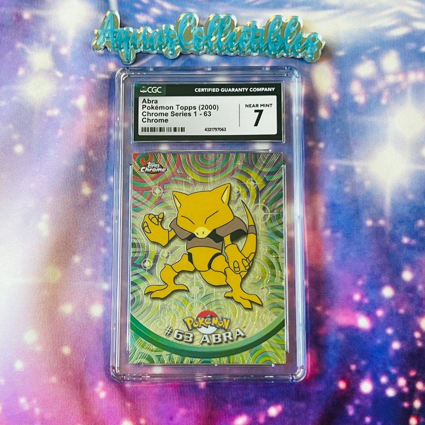 CGC 7 NEAR MINT Abra #63 Pokemon 2000 Topps Chrome Holo Rare (PSA/BGS)