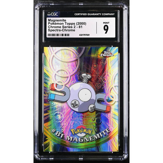 CGC 9 MINT Magnemite Spectra #81 Pokemon 2000 Topps Chrome Holo Rare (PSA/BGS)