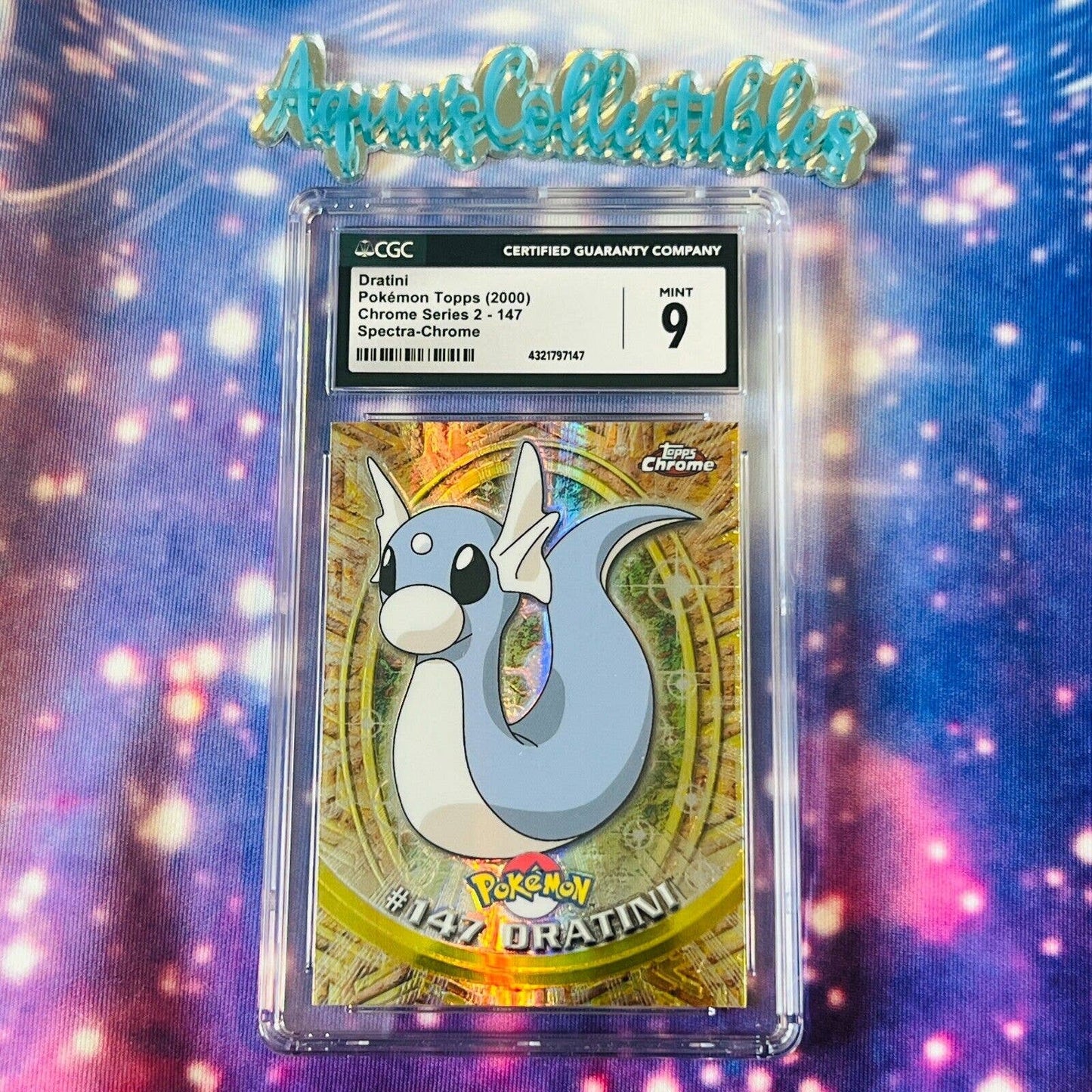 CGC 9 MINT Dratini Spectra #147 Pokemon 2000 Topps Chrome Holo Rare (PSA/BGS)