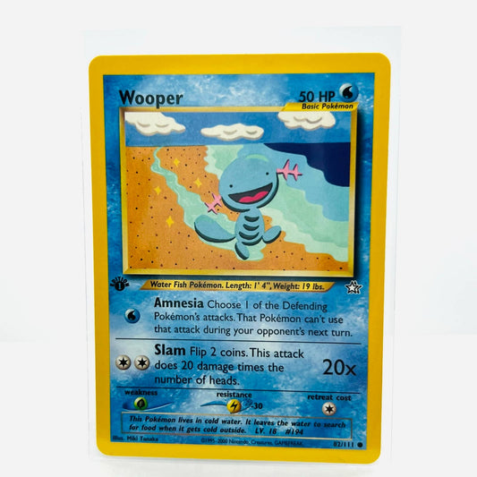 Pokémon Wooper 1st Edition 82/111 Neo Genesis WOTC Pokemon Common Card NM-MT