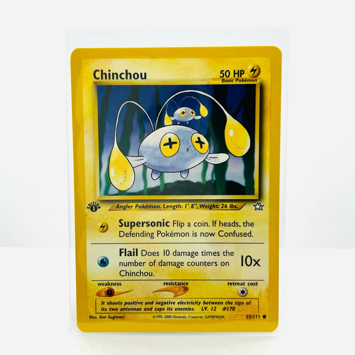 Pokémon Chinchou 1st Edition 55/111 Neo Genesis WOTC Pokemon Common Card NM-MT