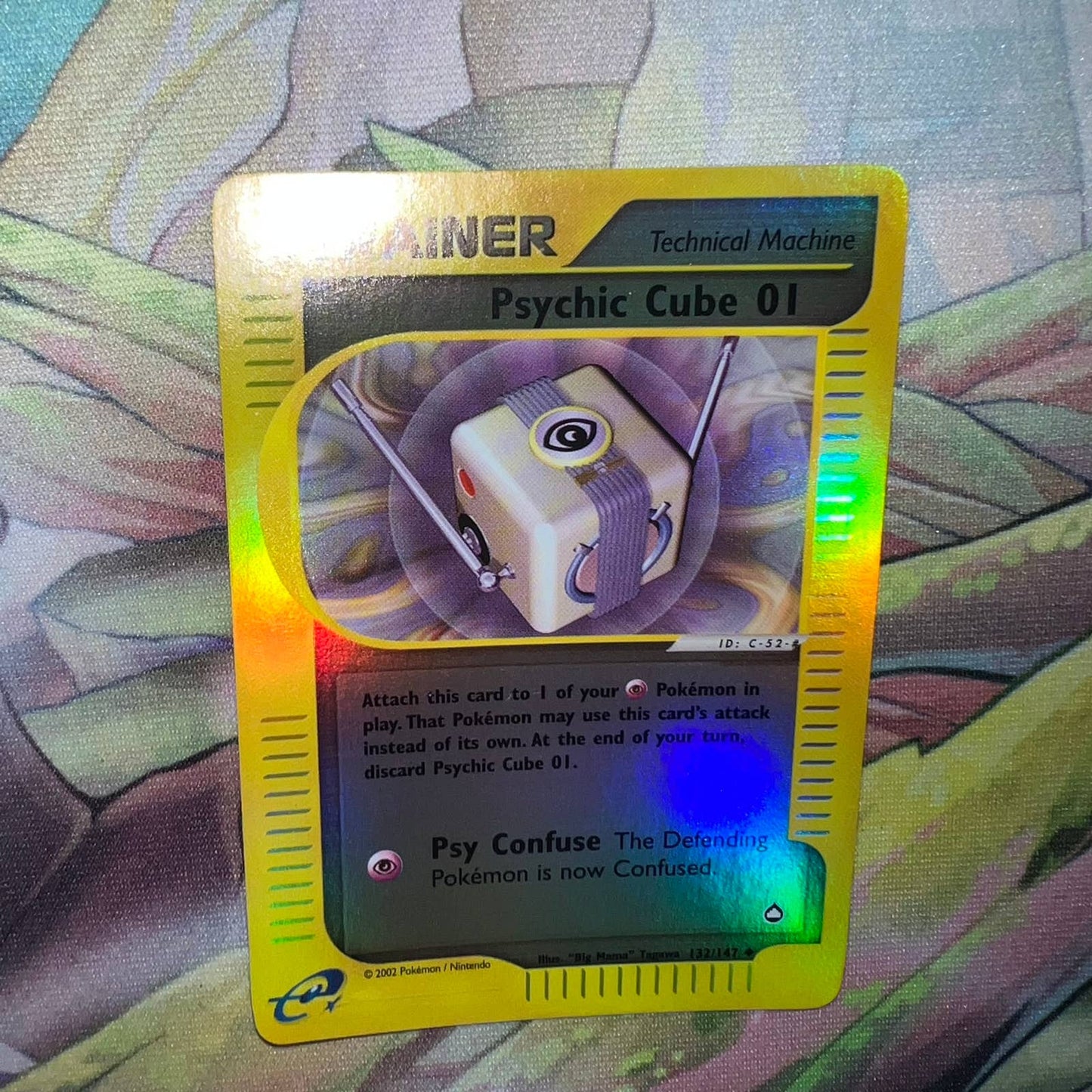 Pokémon Psychic Cube 01 Trainer 132/147 Aquapolis Reverse Holo TCG Card NM