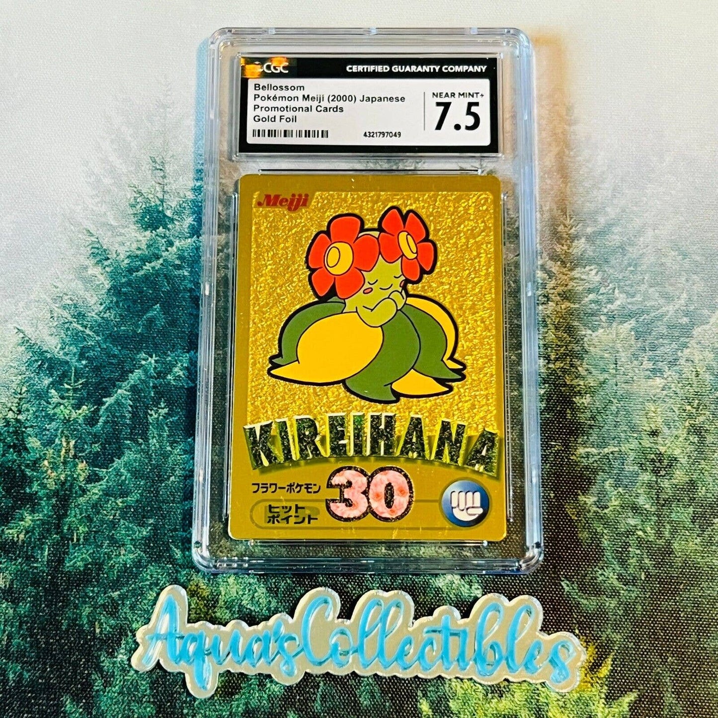 CGC 7.5 NEAR MINT+ Bellossom Kireihana Pokemon 2000 Japanese Meiji (PSA/BGS)