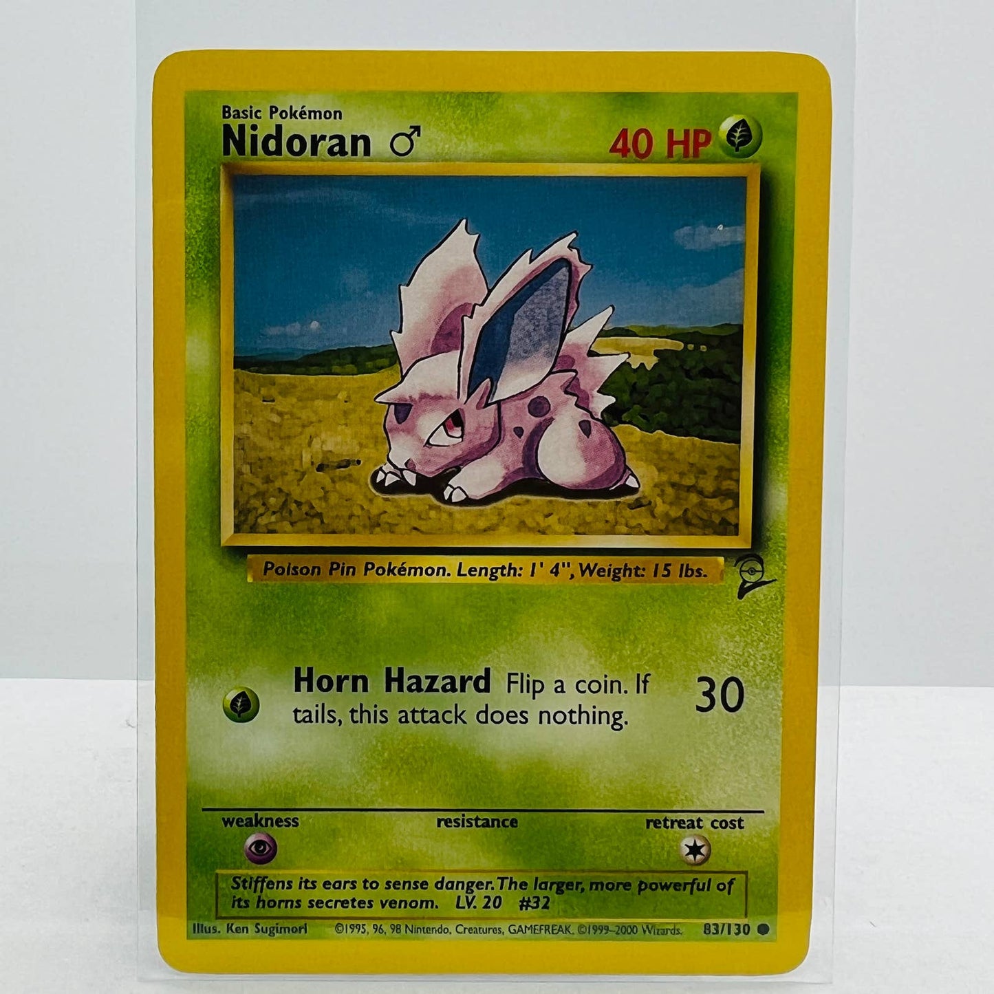 Pokémon Nidoran 83/130 Base Set 2 Pokemon 2000 WOTC Common Card NM-MT