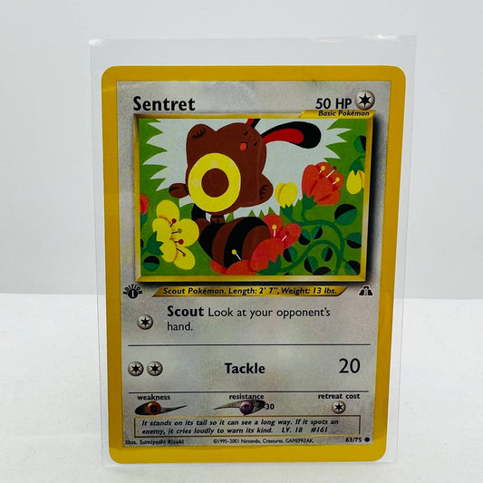 Pokémon Sentret 1st Edition 63/75 Neo Discovery WOTC Pokemon Common Card NM-MT