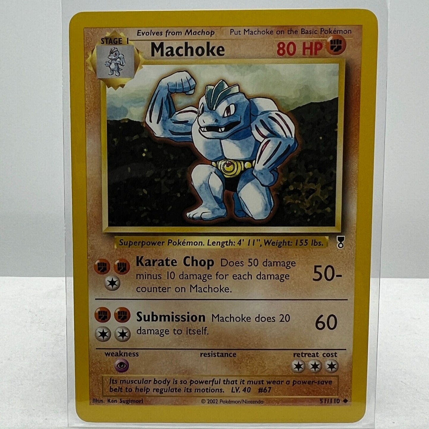 Pokémon Machoke 51/110 Pokemon 2000 Legendary Collection TCG Uncommon Card NM-MT