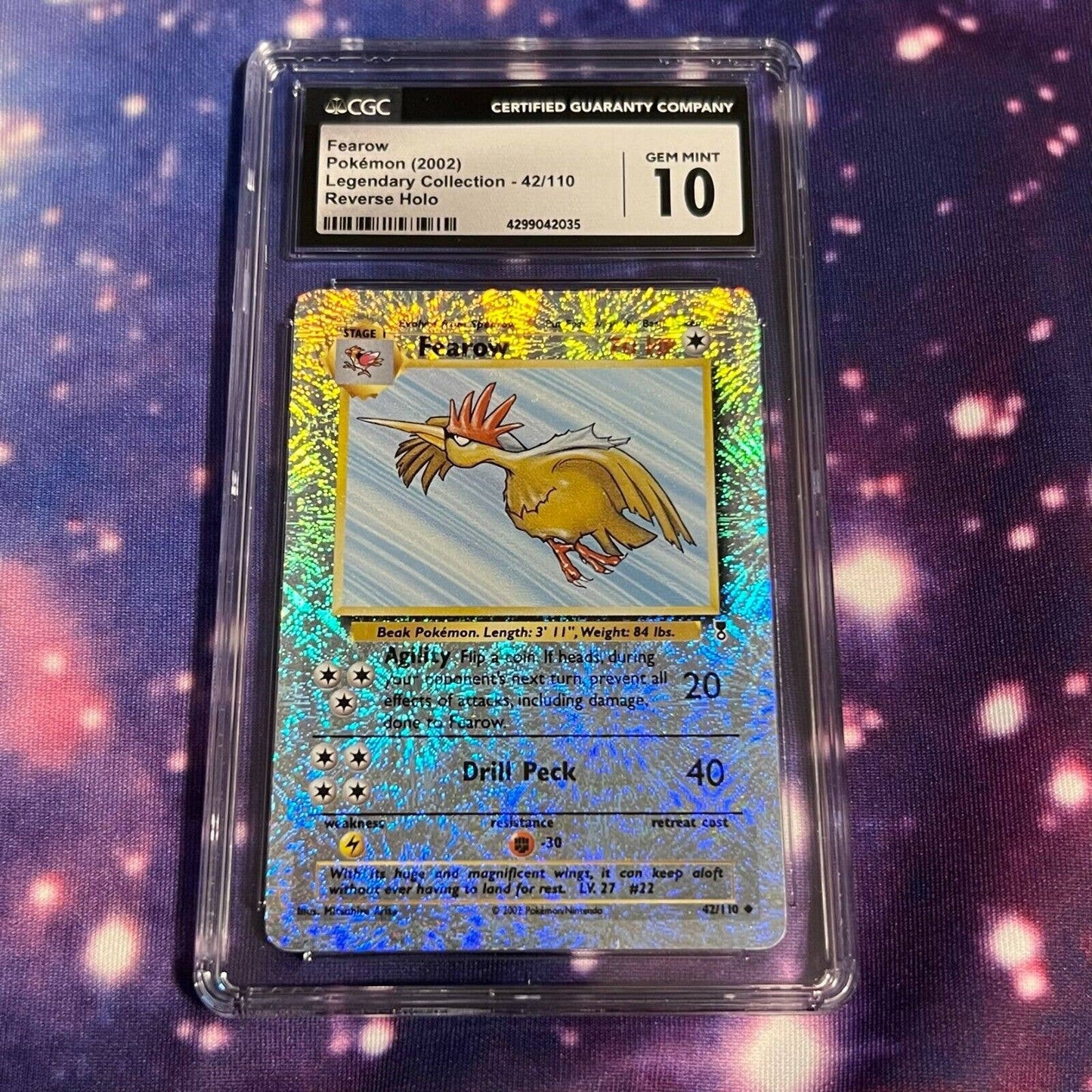 CGC 10 GEM MINT Fearow 42/110 Pokémon Legendary Collection Reverse (PSA/BGS)