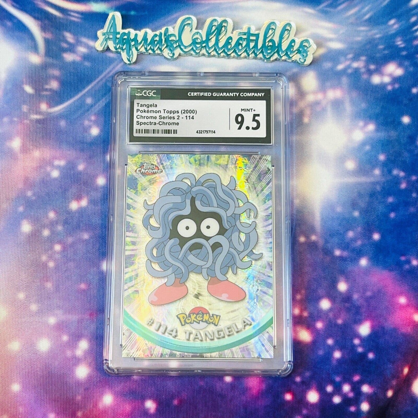 CGC 9.5 MINT+ Tangela Spectra #114 Pokemon 2000 Topps Chrome Rare (PSA/BGS)