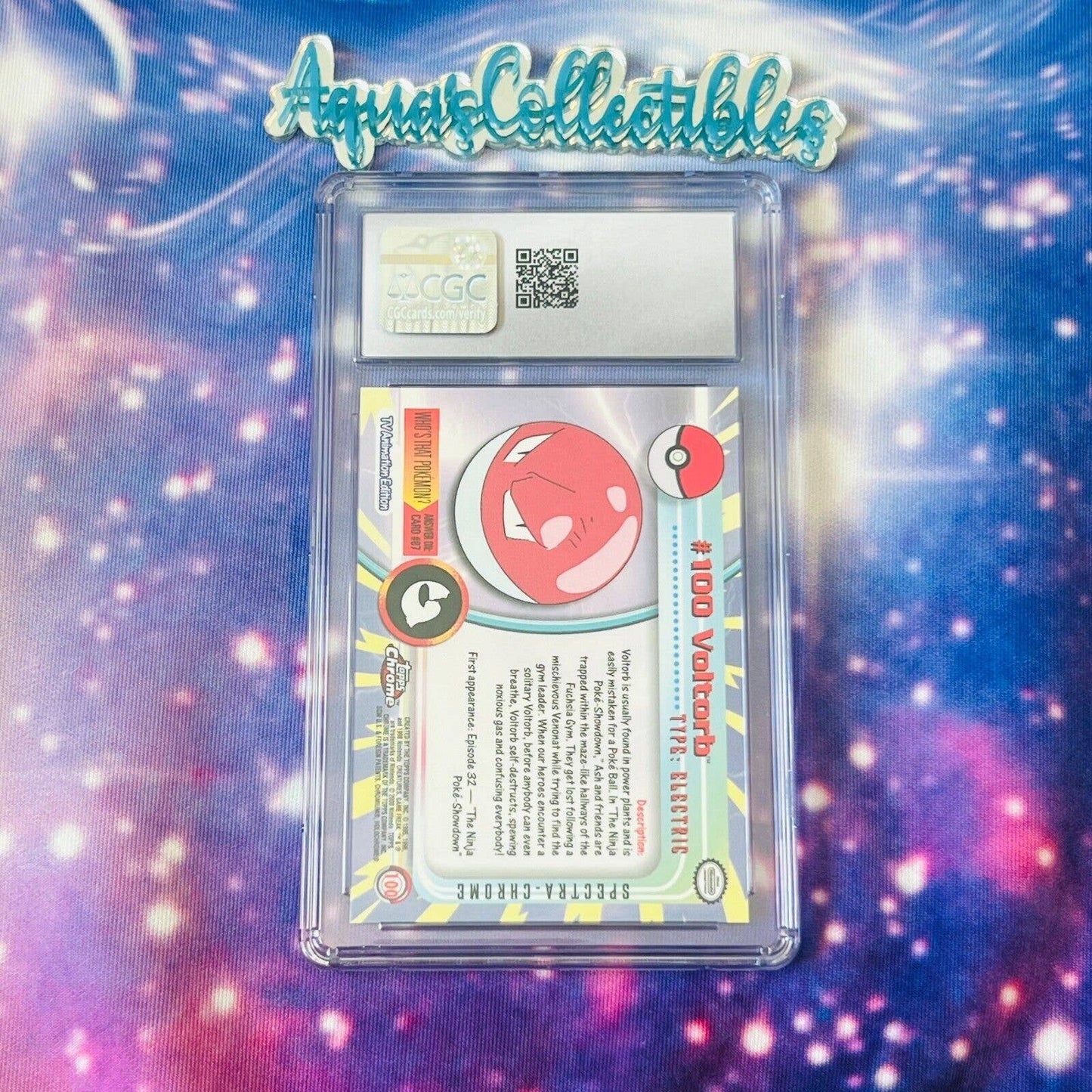 CGC 9 MINT Voltorb Spectra #100 Pokemon 2000 Topps Chrome Holo Rare (PSA/BGS)