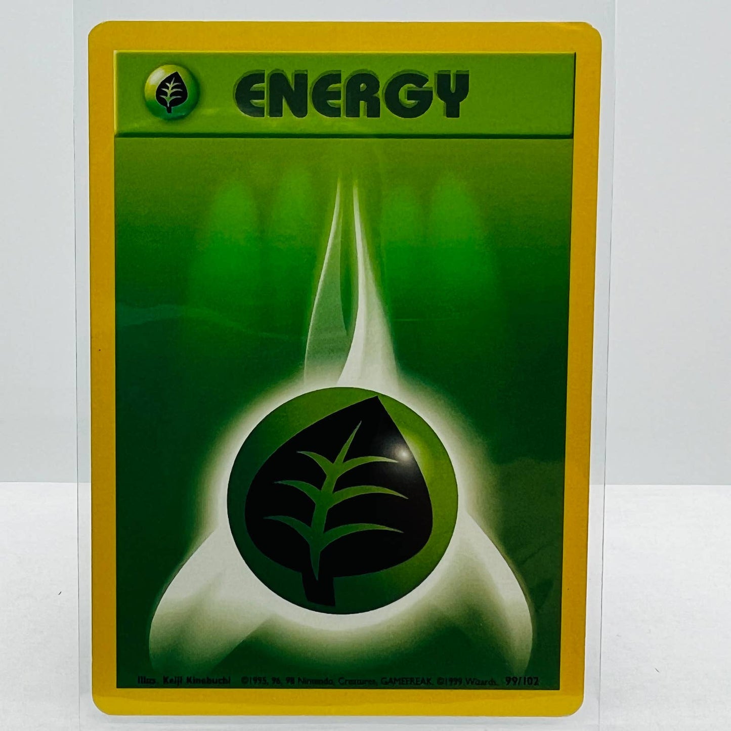 Pokémon Grass Energy 99/102 Base Set Unlimited Pokemon 1999 WOTC Card NM