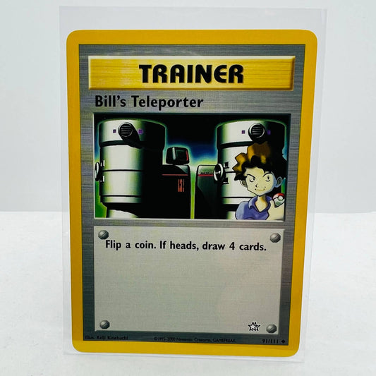 Pokémon Bill's Teleporter 91/111 Neo Genesis Unlimited WOTC Trainer Card NM-MT