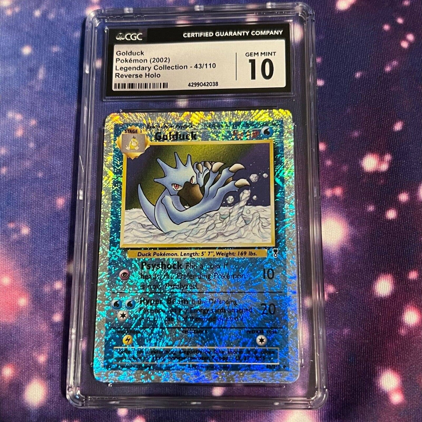 CGC 10 GEM MINT Golduck 43/110 Pokémon Legendary Collection Reverse (PSA/BGS)