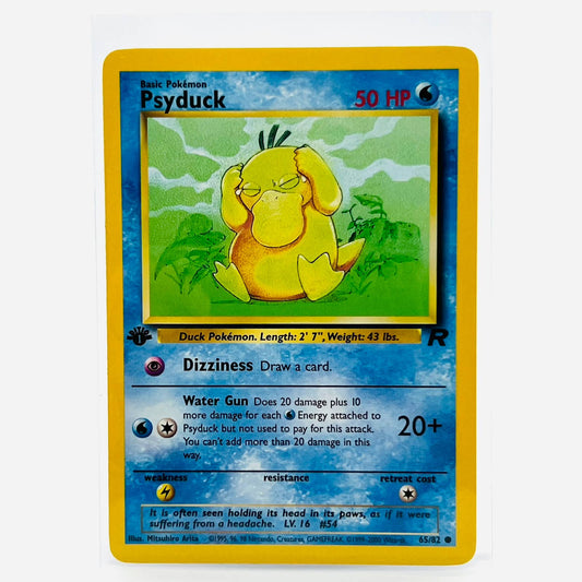 Pokémon Psyduck 1st Edition 65/82 Team Rocket WOTC TCG Pokemon Common Card NM-MT