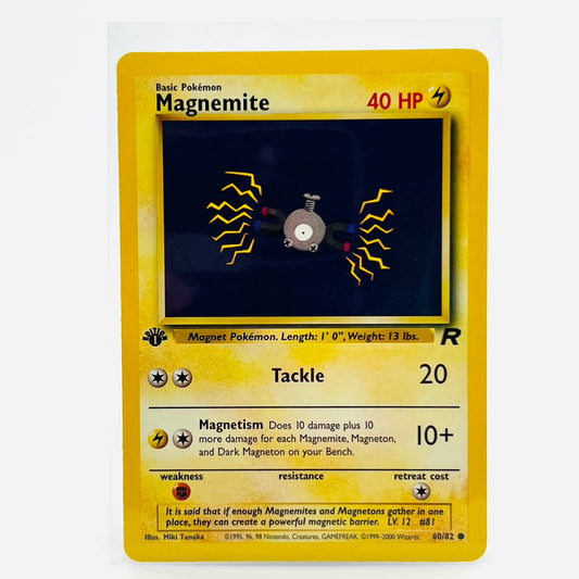 Pokémon Magnemite 1st Edition 60/82 Team Rocket WOTC TCG Common Card NM-MT