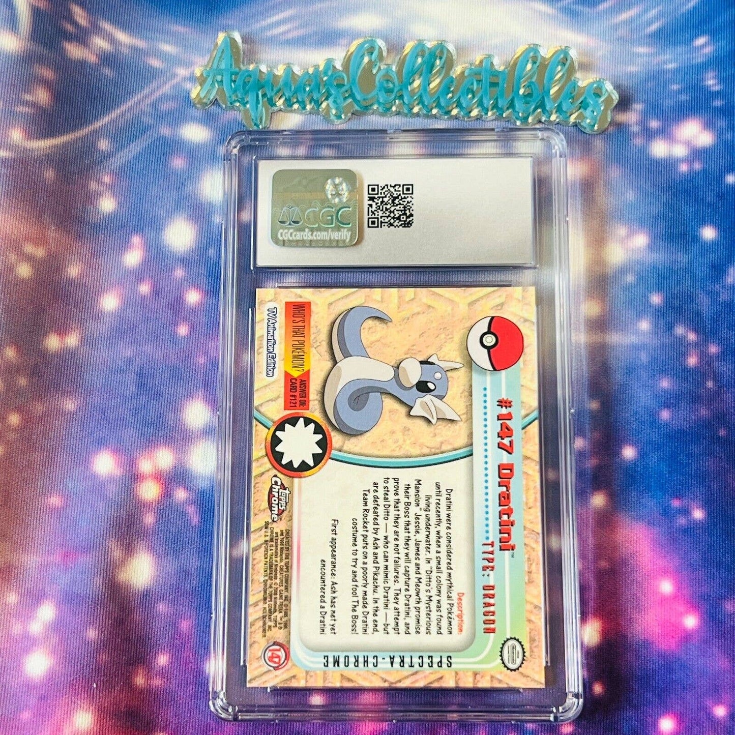 CGC 9 MINT Dratini Spectra #147 Pokemon 2000 Topps Chrome Holo Rare (PSA/BGS)