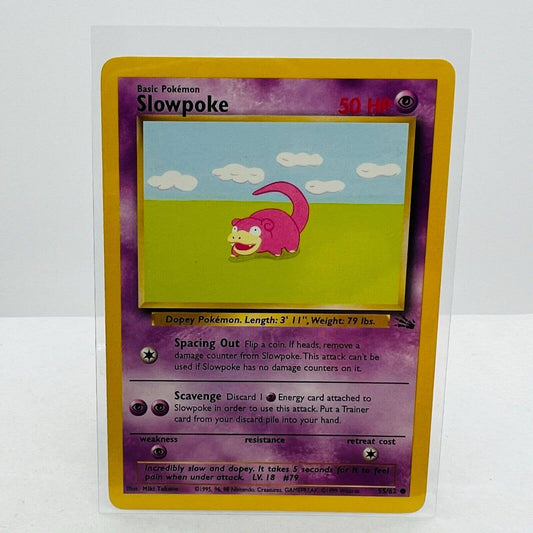 Pokémon Slowpoke 55/62 Fossil WOTC 1999 Pokemon Unlimited Common Card NM-MT