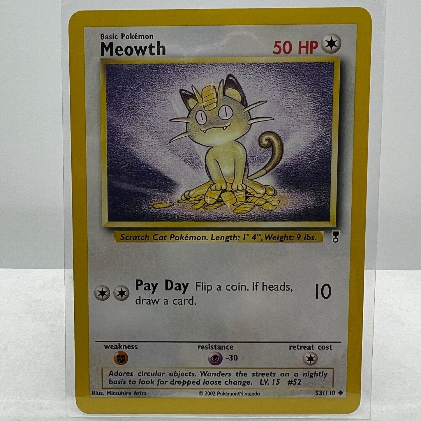 Pokémon Meowth 53/110 Pokemon 2000 Legendary Collection TCG Uncommon Card NM-MT