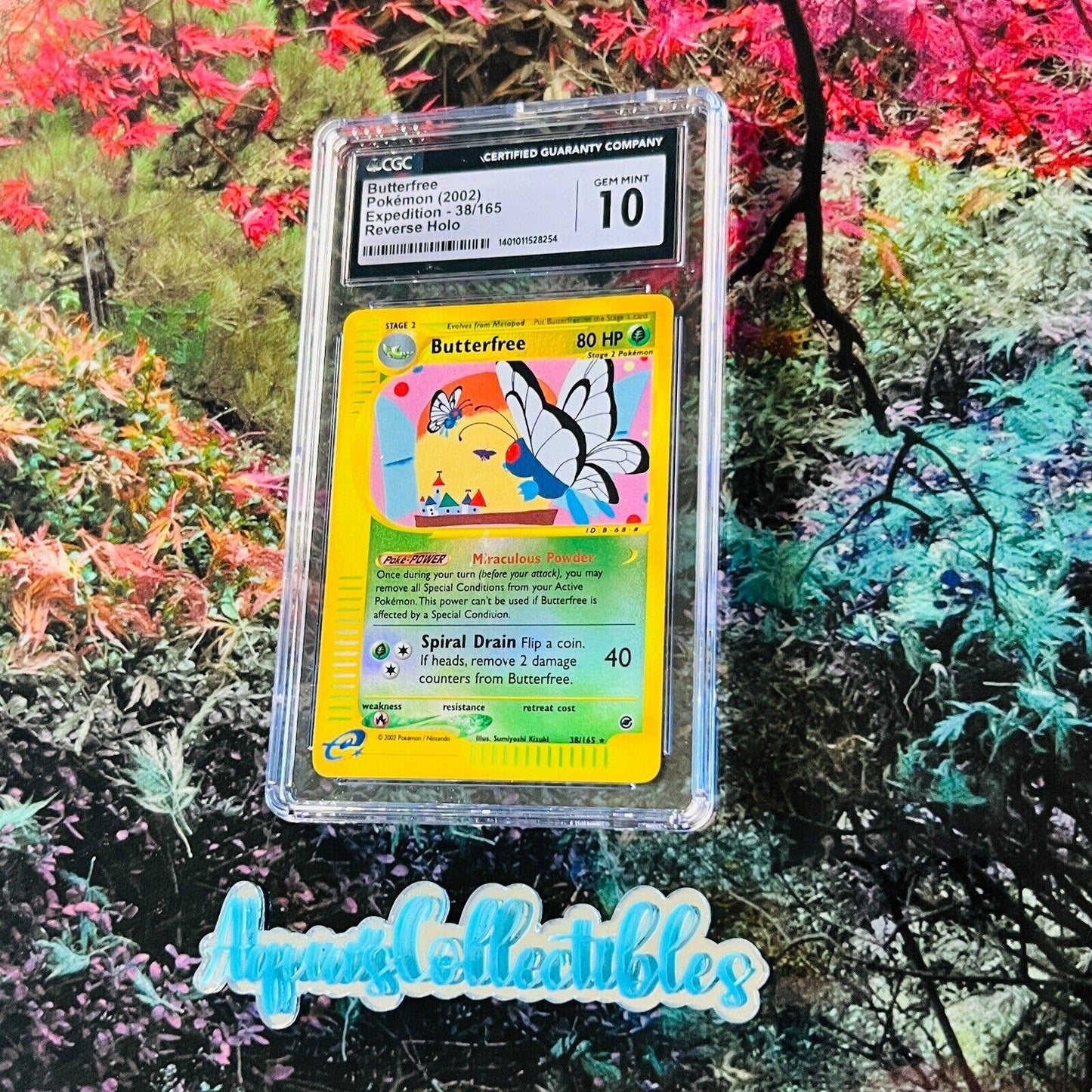 CGC 10 GEM MINT Butterfree 38/165 Pokémon Expedition 2002 Reverse Holo (PSA/BGS)