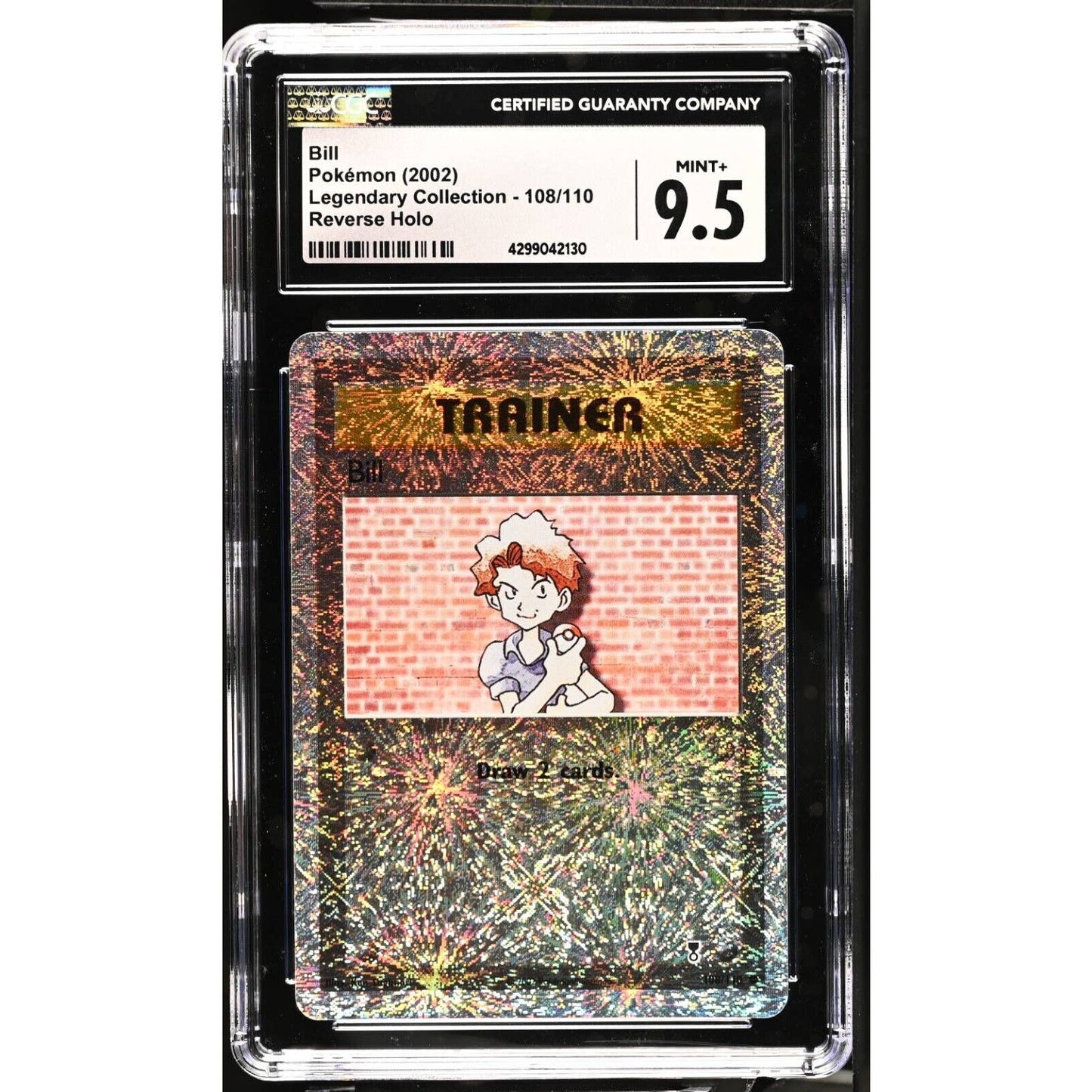 CGC 9.5 MINT+ Bill 108/110 Pokémon Legendary Collection Reverse Holo (PSA/BGS)